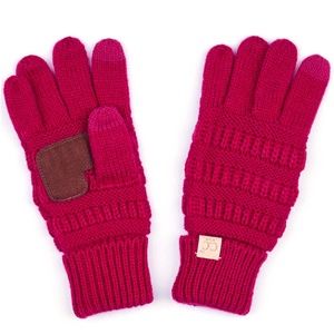 C.C Kids Cable Knit Anti-Slip Touchscreen Gloves